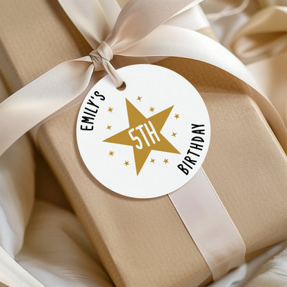 CUSTOM STAR BIRTHDAY TAGS (PK15)