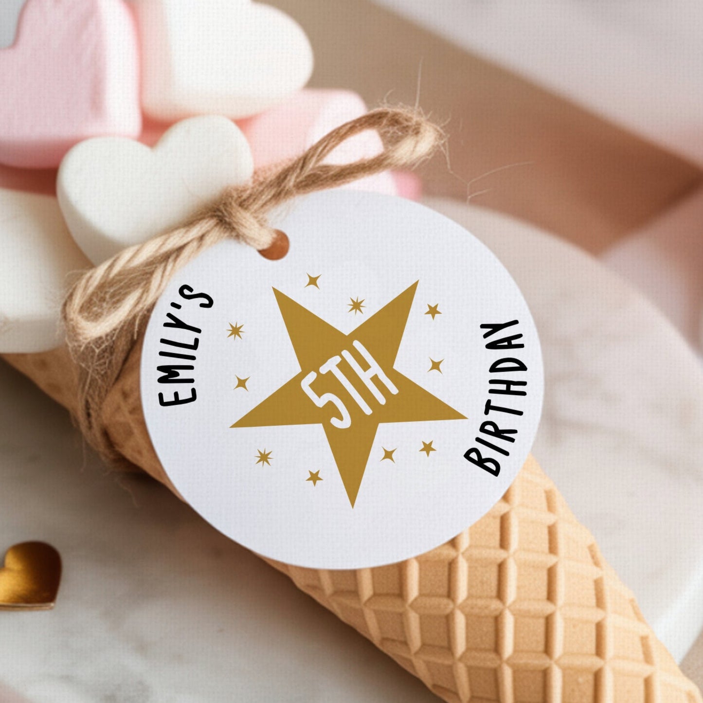 CUSTOM STAR BIRTHDAY TAGS (PK15)