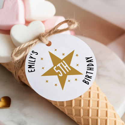 CUSTOM STAR BIRTHDAY TAGS (PK15)