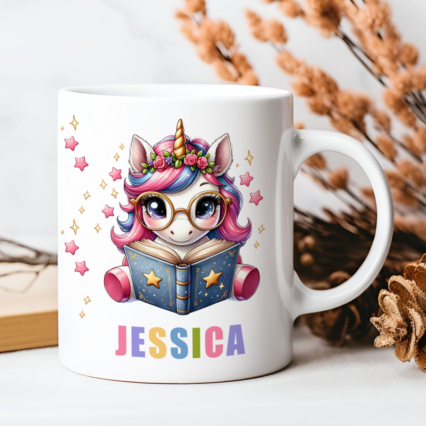 PERSONALISED BOOKISH UNICORN MUG