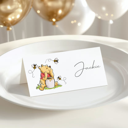 PERSONALISED WINNIE THE POOH PLACE CARDS