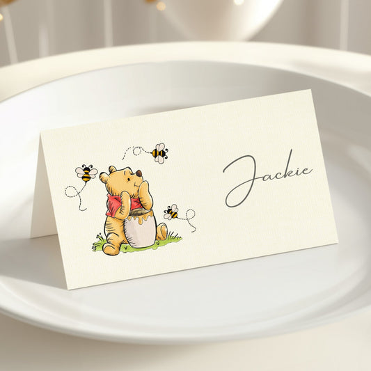 CUSTOM WINNIE THE POOH PLACE CARDS