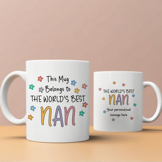 PERSONALISED WORLD'S BEST NAN MUG AND COASTER MG073