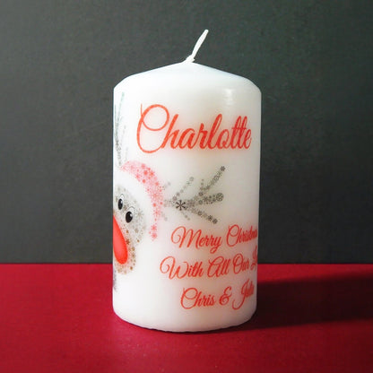 PERSONALISED RUDOLPH CHRISTMAS CANDLE