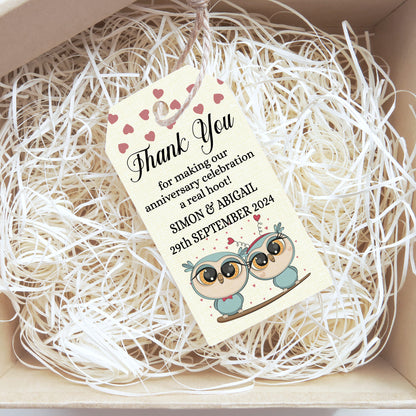 PERSONALISED PK10 OWL ANNIVERSARY TAGS T001