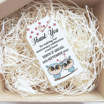PERSONALISED PK10 OWL ANNIVERSARY TAGS T001