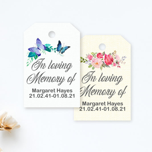 PERSONALISED PK15 "IN LOVING MEMORY OF" TAGS T050