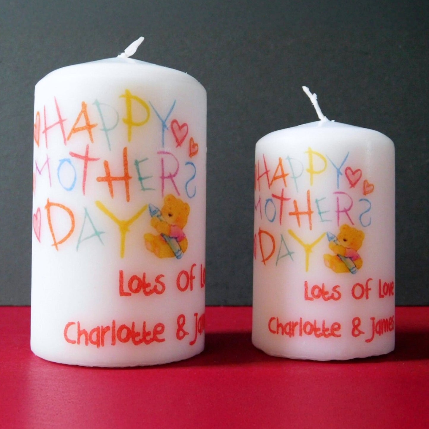 PERSONALISED TEDDY BEAR MOTHER'S DAY CANDLE GIFT P062