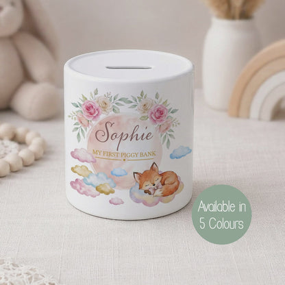 Personalised My First Piggy Bank Money Box