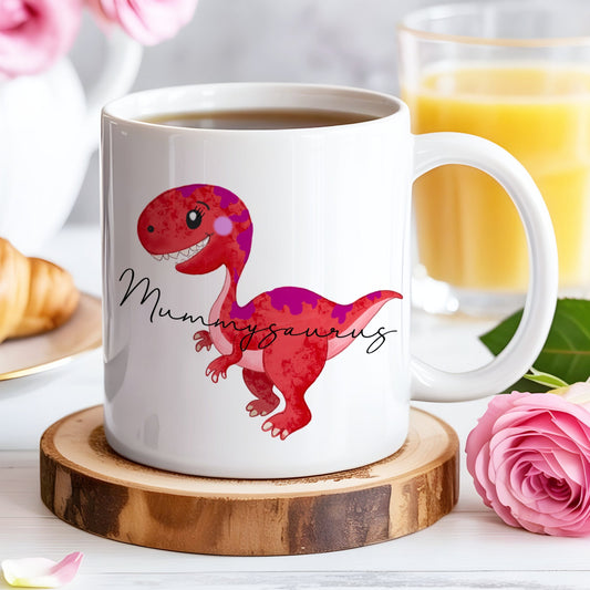 RED MUMMYSAURUS MUG AND COASTER