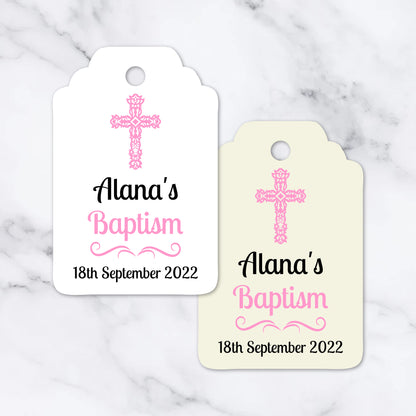 PERSONALISED PK15 CHRISTENING, BAPTISM, HOLY COMMUNION TAGS T026