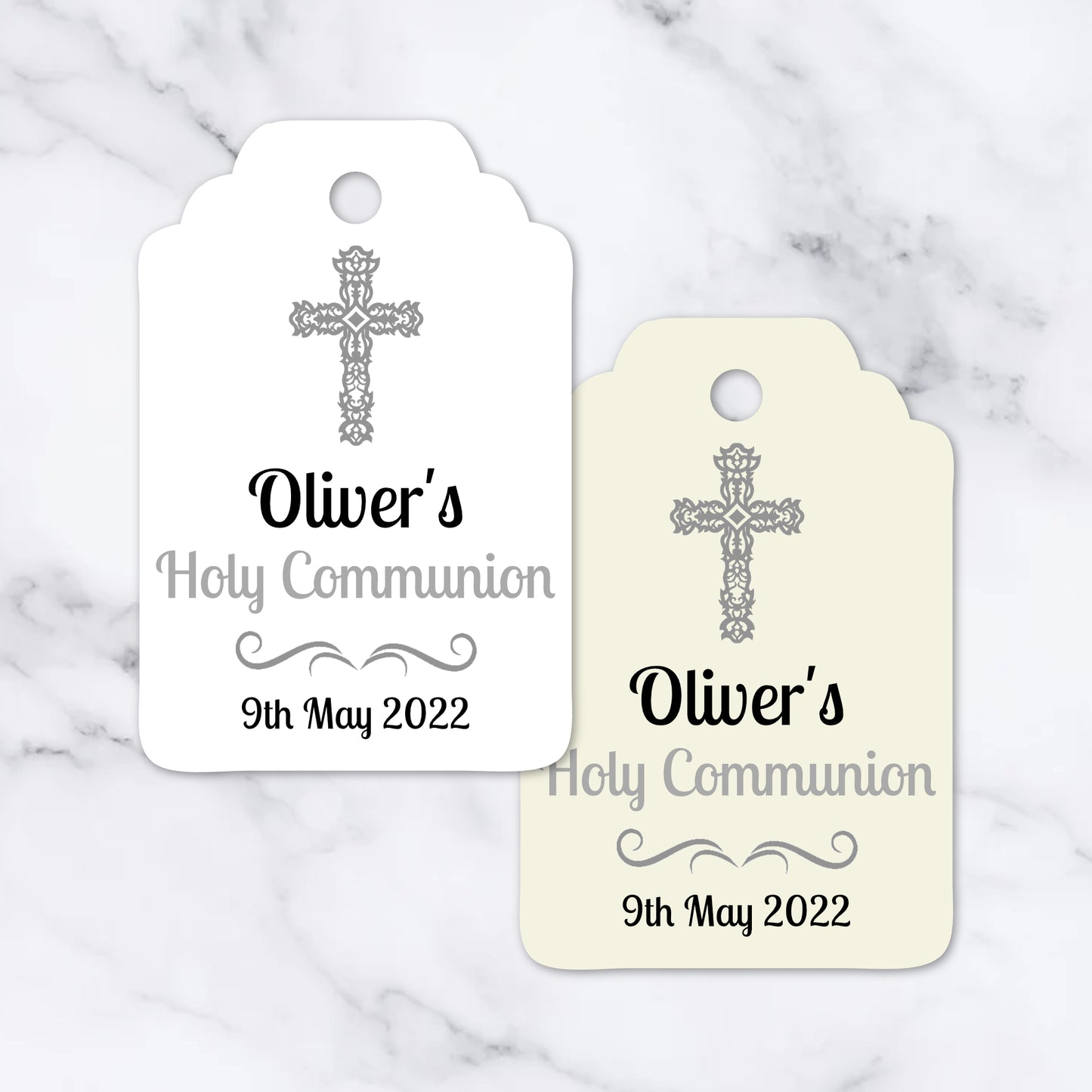 PERSONALISED PK15 CHRISTENING, BAPTISM, HOLY COMMUNION TAGS T026