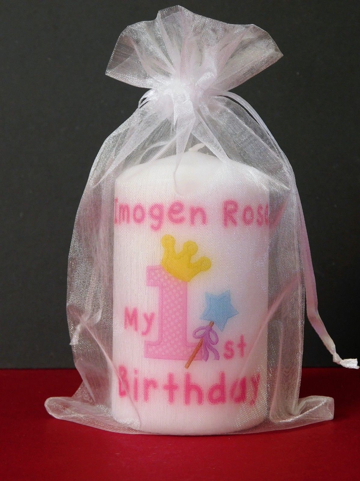 PRSONALISED FIRST BIRTHDAY CANDLES - AVAILABLE IN TWO SIZES