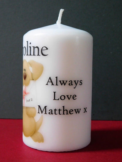 PERSONALISED LOVE U CANDLE P035