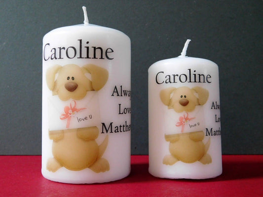 PERSONALISED LOVE U CANDLE P035