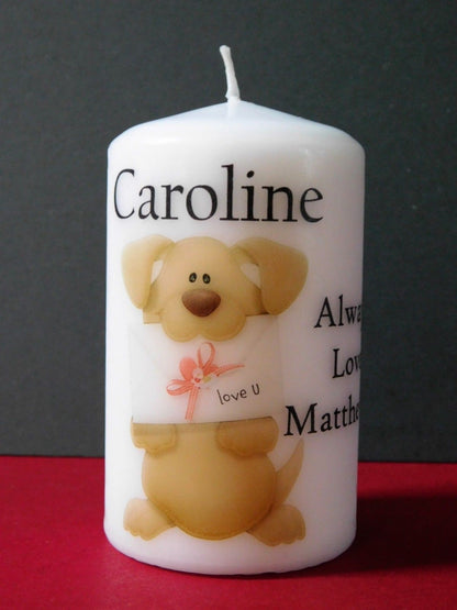 PERSONALISED LOVE U CANDLE P035